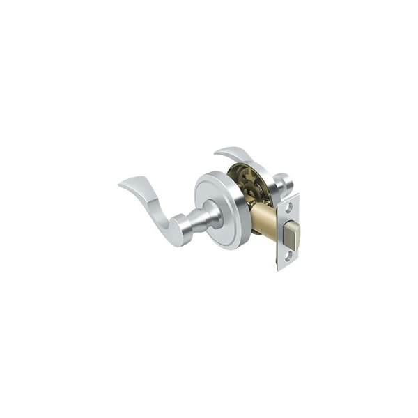 Port Royal Lacovia Series Transitional Door Leverset Passage Universal Handed Polished Chrome
